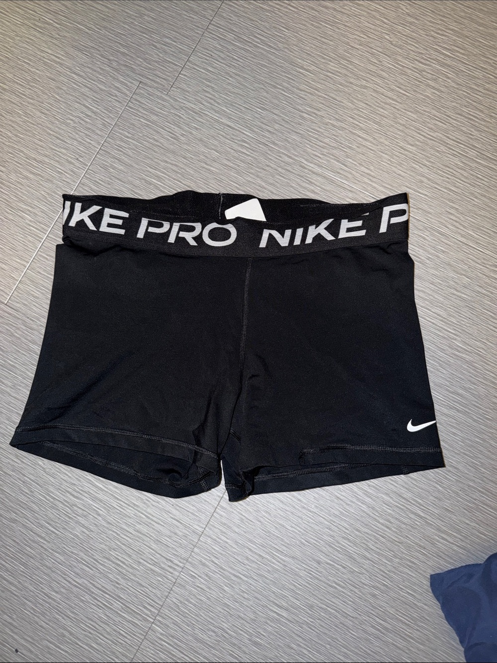 Nike Black Pro Women's Athletic Bike Shorts with Logo Waistband